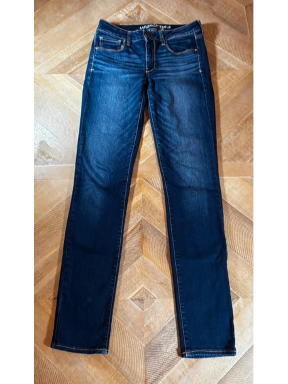 American Eagle Super Stretch Skinny Jeans Women’s 6 Long Dark Wash (196)